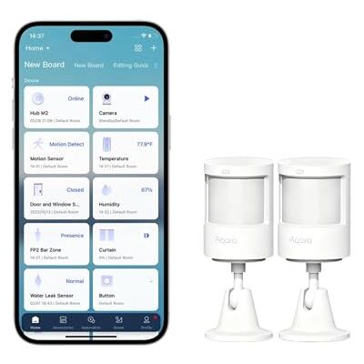 Aqara Sensor de Movimiento P1-2Pack, Duración de la Batería de 5 Años Zigbee 3.0, Requiere Hub, Tiempo de Detección Programable, para Sistema de Alerta, Compatible con HomeKit, Alexa, IFTTT Aqara Sensor de Movimiento P1-2Pack, Duración de la Batería de 5 Años Zigbee 3.0, Requiere Hub, Tiempo de Detección Programable, para Sistema de Alerta, Compatible con HomeKit, Alexa, IFTTT