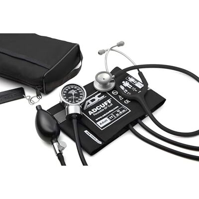 ADC Combo Iii Professional kit de esfigmomanómetro aneroide/estetoscopio clínico de bolsillo profesional para adultos formado por esfigmomanómetro Diagnostix 778 y Estetoscopio 603 ADC Combo Iii Professional kit de esfigmomanómetro aneroide/estetoscopio clínico de bolsillo profesional para adultos formado por esfigmomanómetro Diagnostix 778 y Estetoscopio 603