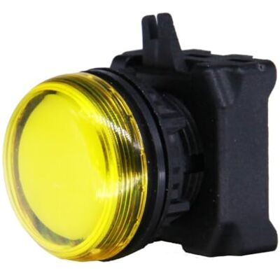 RS PRO Sensor de luz frontal, diámetro de 22,5 mm, montaje en pizarra, amarillo, redondo, plástico, IP 65 RS PRO Sensor de luz frontal, diámetro de 22,5 mm, montaje en pizarra, amarillo, redondo, plástico, IP 65