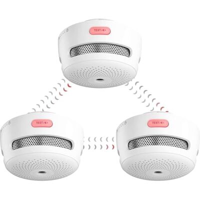 X-Sense Mini Alarma y Detector de Humo Inalámbricos, Detector de Humo Inalámbrico e Interconectado con Baterías Reemplazables, Se Conforma al Estándar EN 14604, , 3 Piezas X-Sense Mini Alarma y Detector de Humo Inalámbricos, Detector de Humo Inalámbrico e Interconectado con Baterías Reemplazables, Se Conforma al Estándar EN 14604, , 3 Piezas