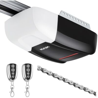 VEVOR Motor para Puerta Seccional de Garaje Fuerza de 1000 N Abrepuertas 2 Interruptores de Control Remoto, Luz LED, Riel de 4 Secciones, Sistema de Transmisión por Cadena, Kit Completo de Montaje VEVOR Motor para Puerta Seccional de Garaje Fuerza de 1000 N Abrepuertas 2 Interruptores de Control Remoto, Luz LED, Riel de 4 Secciones, Sistema de Transmisión por Cadena, Kit Completo de Montaje