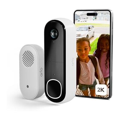 Arlo Essential 2K Videoportero WiFi + Timbre Inalámbrico Exterior, Timbre Casa, Detector De Movimiento, Visión Nocturna, Audio Bidireccional, Prueba de Secure App Incluida, 1 Cámara, Blanca Arlo Essential 2K Videoportero WiFi + Timbre Inalámbrico Exterior, Timbre Casa, Detector De Movimiento, Visión Nocturna, Audio Bidireccional, Prueba de Secure App Incluida, 1 Cámara, Blanca