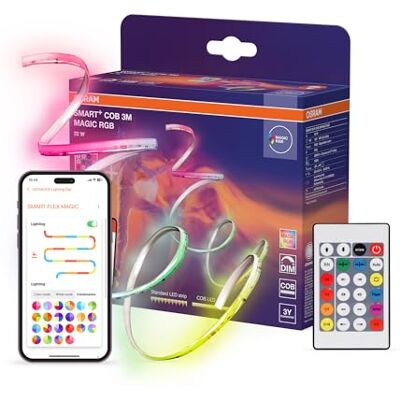 OSRAM SMART WIFI tiras COB 3m con MAGIC RGB y mando OSRAM SMART WIFI tiras COB 3m con MAGIC RGB y mando