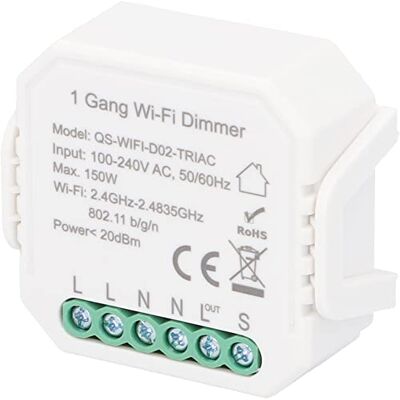 Unitec Módulo empotrado para actualizar los reguladores existentes, control mediante smartphone o tablet, color blanco, adecuado para cualquier hogar wifi Unitec Módulo empotrado para actualizar los reguladores existentes, control mediante smartphone o tablet, color blanco, adecuado para cualquier hogar wifi