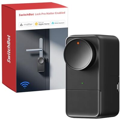 SwitchBot Cerradura Inteligente WiFi Pro con Batería Recargable, Matter Over WiFi, Cerradura Electrónica, Instalación Rápida en Cerraduras Existentes, Compatible con Apple Home, Alexa, Google Home SwitchBot Cerradura Inteligente WiFi Pro con Batería Recargable, Matter Over WiFi, Cerradura Electrónica, Instalación Rápida en Cerraduras Existentes, Compatible con Apple Home, Alexa, Google Home