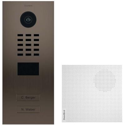 Doorbird D2102BV + A1061W Portero de vídeo IP 2 timbres D2102BV Bronce + Timbre Doorbird D2102BV + A1061W Portero de vídeo IP 2 timbres D2102BV Bronce + Timbre