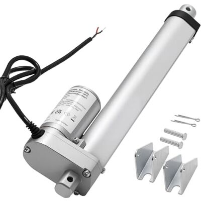 VEVOR Actuador Lineal 12 V, 203,2 mm, con 15 mm/s y 1000 N de Velocidad, Protección IP54 y Soporte de Montaje para Escritorios Elevadores, Sillones Reclinables y Abridores de Ventanas y Puertas VEVOR Actuador Lineal 12 V, 203,2 mm, con 15 mm/s y 1000 N de Velocidad, Protección IP54 y Soporte de Montaje para Escritorios Elevadores, Sillones Reclinables y Abridores de Ventanas y Puertas
