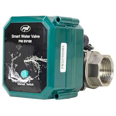 PNI Válvula de agua inteligente SV180, conectividad Wi-Fi, IP65, DN25, aplicación Tuya, compatible con Amazon Alexa y Google Home PNI Válvula de agua inteligente SV180, conectividad Wi-Fi, IP65, DN25, aplicación Tuya, compatible con Amazon Alexa y Google Home