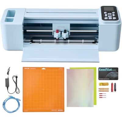VEVOR Plotter de Corte de Vinilo de 305 mm con Kit de Herramientas, Control Táctil y Botones, Máquina Cortadora Multifuncional Compatible con iOS Android Windows Mac para Bricolaje Papel Tarjetas VEVOR Plotter de Corte de Vinilo de 305 mm con Kit de Herramientas, Control Táctil y Botones, Máquina Cortadora Multifuncional Compatible con iOS Android Windows Mac para Bricolaje Papel Tarjetas