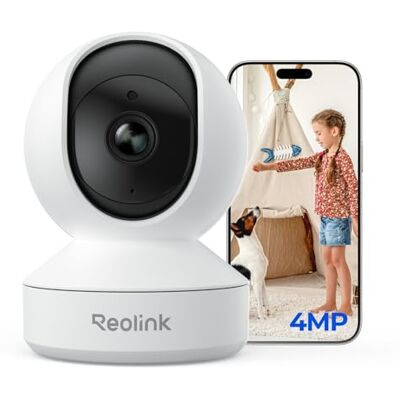 Reolink Camara Vigilancia WiFi Interior 2K 4MP 360°, E1 4MP Seguimiento Automático, Detección Inteligente, Visión Nocturna, Audio Bidireccional, Baby Monitor, Control Remoto Reolink Camara Vigilancia WiFi Interior 2K 4MP 360°, E1 4MP Seguimiento Automático, Detección Inteligente, Visión Nocturna, Audio Bidireccional, Baby Monitor, Control Remoto