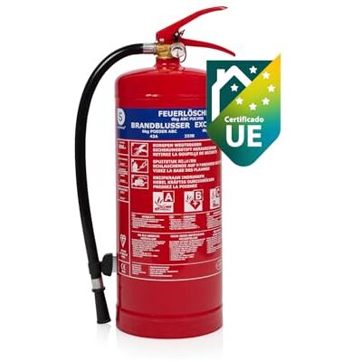 Smartwares Extintor de polvo 6 kg para incendios ABC Adecuado para vehículos grandes y viviendas Soporte de montaje incluido Smartwares Extintor de polvo 6 kg para incendios ABC Adecuado para vehículos grandes y viviendas Soporte de montaje incluido