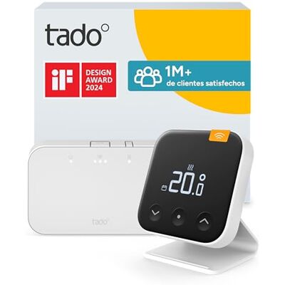 tado ° Termostato Inteligente Cableado X Kit de Inicio con base, para calderas de gas y bombas de calor (relé/OpenTherm). Control por app o altavoz inteligente (Alexa, Siri, Google Assistant) tado ° Termostato Inteligente Cableado X Kit de Inicio con base, para calderas de gas y bombas de calor (relé/OpenTherm). Control por app o altavoz inteligente (Alexa, Siri, Google Assistant)