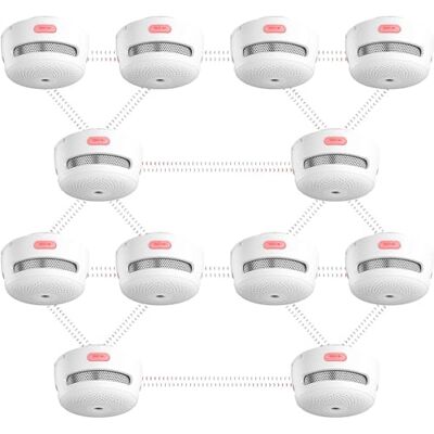 X-Sense Detector de Humo inalámbrico en Red, Mini Alarma de Incendios con batería reemplazable, Compatible con Detector de Incendios, Alarma de Humo con Rango de transmisión de más de 250 m, , X-Sense Detector de Humo inalámbrico en Red, Mini Alarma de Incendios con batería reemplazable, Compatible con Detector de Incendios, Alarma de Humo con Rango de transmisión de más de 250 m, ,