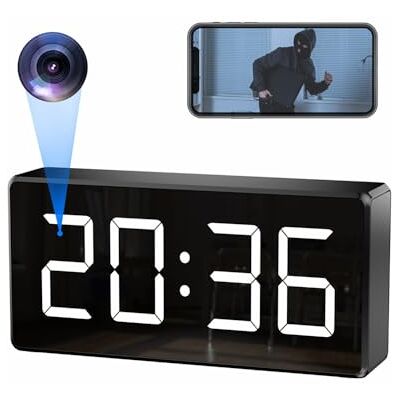 DateNexa 4K Reloj Mini Camara Espia Oculta vigilancia WiFi Interior Black 4K,ángulo amplio de 170°,Wi-Fi 2,4 y 5G,visión nocturna,detección de movimiento,control por app,visualización remota DateNexa 4K Reloj Mini Camara Espia Oculta vigilancia WiFi Interior Black 4K,ángulo amplio de 170°,Wi-Fi 2,4 y 5G,visión nocturna,detección de movimiento,control por app,visualización remota