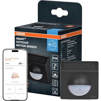 OSRAM SMART+ WIFI sensor de movimiento exterior en antracita, protección IP65, para aplicaciones de hogar inteligente en exteriores OSRAM SMART+ WIFI sensor de movimiento exterior en antracita, protección IP65, para aplicaciones de hogar inteligente en exteriores