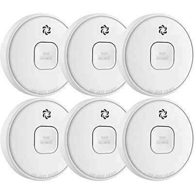 ELRO Rauchmelder mit 10-Jahres-Batterie Entspricht EN14604:2005/AC:2008 6 Stück ELRO Rauchmelder mit 10-Jahres-Batterie Entspricht EN14604:2005/AC:2008 6 Stück