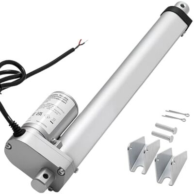 VEVOR Actuador Lineal 12 V, Motor Lineal 250 mm con 15 mm/s, 1000 N, con Protección IP54 y Soporte de Montaje, para Escritorios Elevables, Sillones Reclinables y Abridores de Ventanas y Puertas VEVOR Actuador Lineal 12 V, Motor Lineal 250 mm con 15 mm/s, 1000 N, con Protección IP54 y Soporte de Montaje, para Escritorios Elevables, Sillones Reclinables y Abridores de Ventanas y Puertas