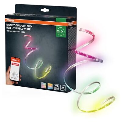 OSRAM SMART+ Zigbee tiras LED flexibles exterior RGBW Smart+ ZB Outdoor Flex, Party Lighting Special and Mood Light, Blanco, 20000 h, Paquete de 1 OSRAM SMART+ Zigbee tiras LED flexibles exterior RGBW Smart+ ZB Outdoor Flex, Party Lighting Special and Mood Light, Blanco, 20000 h, Paquete de 1