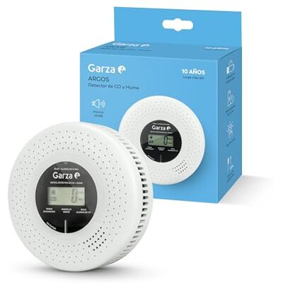 Garza Detector Combinado de Humo y Monóxido de Carbono, Sensor Fotoeléctrico + Sensor Electroquímico de CO, Alarma Dual, Instalación en Techo, Protección Total para el Hogar Garza Detector Combinado de Humo y Monóxido de Carbono, Sensor Fotoeléctrico + Sensor Electroquímico de CO, Alarma Dual, Instalación en Techo, Protección Total para el Hogar