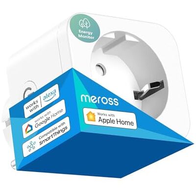 meross Enchufe Inteligente para Apple HomeKit 16A, Enchufes WiFi con Medición de Consumo, Enchufe Inteligente con Control Remoto y por Voz, Temporizador Compatible con Alexa, Google Home y SmartThings meross Enchufe Inteligente para Apple HomeKit 16A, Enchufes WiFi con Medición de Consumo, Enchufe Inteligente con Control Remoto y por Voz, Temporizador Compatible con Alexa, Google Home y SmartThings