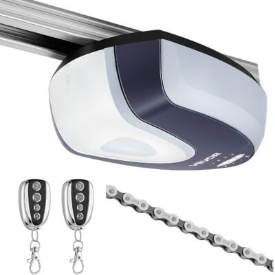 VEVOR Motor para Puerta Seccional de Garaje Fuerza 600 N Abridor de Puerta Sistema de Transmisión por Cadena, Riel de 4 Secciones, 2 Interruptores de Control Remoto, Luz LED, Accesorios de Montaje VEVOR Motor para Puerta Seccional de Garaje Fuerza 600 N Abridor de Puerta Sistema de Transmisión por Cadena, Riel de 4 Secciones, 2 Interruptores de Control Remoto, Luz LED, Accesorios de Montaje