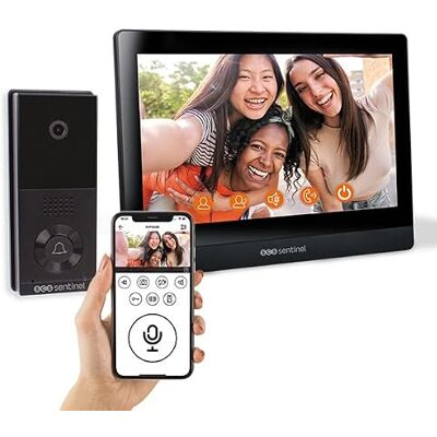 SCS Sentinel VisioWiFi 10 Videoportero con Cable 2 Cables, Pantalla táctil de 10" Videoportero con conexión WiFi Aplicación móvil Alcance de 100 m Vigilancia doméstica IP65 PVF0058 SCS Sentinel VisioWiFi 10 Videoportero con Cable 2 Cables, Pantalla táctil de 10" Videoportero con conexión WiFi Aplicación móvil Alcance de 100 m Vigilancia doméstica IP65 PVF0058