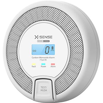 X-Sense Detector de Monóxido de Carbono con Alarma y Pantalla Digital, Alarma de CO con Batería Reemplazable, Cumple con el Estándar EN50291, X-Sense Detector de Monóxido de Carbono con Alarma y Pantalla Digital, Alarma de CO con Batería Reemplazable, Cumple con el Estándar EN50291,