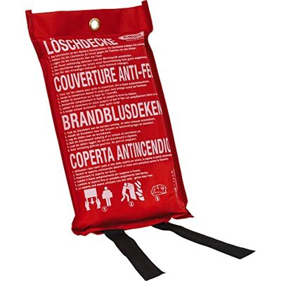 ABUS Manta Extintora LD1118 Manta Ignífuga de Emergencia, 1 x 1 m Tejido de fibra de vidrio para cocina y hogar, apta para freidoras hasta 3 l, despliegue rápido y fácil manejo ABUS Manta Extintora LD1118 Manta Ignífuga de Emergencia, 1 x 1 m Tejido de fibra de vidrio para cocina y hogar, apta para freidoras hasta 3 l, despliegue rápido y fácil manejo