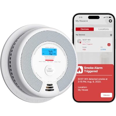X-Sense Detector Inteligente de Humo y Monóxido de Carbono Wi-Fi con Batería Reemplazable, Compatible con la App Home Security, , 1 Unidad X-Sense Detector Inteligente de Humo y Monóxido de Carbono Wi-Fi con Batería Reemplazable, Compatible con la App Home Security, , 1 Unidad