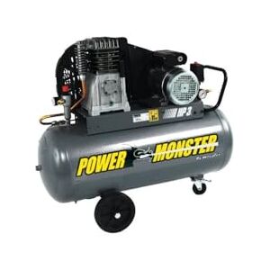 MECAFER PowerMonster 100L 3HP Cilindro doble con correa MECAFER PowerMonster 100L 3HP Cilindro doble con correa