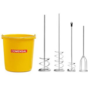 COMENSAL ® Juego de Agitador HEX Mezclador de Mortero en Espiral 80, 20 mm Batidora de Yeso 80 mm Maxi 00 mm para Mortero Grueso Supercubeta 7l Cesta Mezcladora Made in EU COMENSAL ® Juego de Agitador HEX Mezclador de Mortero en Espiral 80, 20 mm Batidora de Yeso 80 mm Maxi 00 mm para Mortero Grueso Supercubeta 7l Cesta Mezcladora Made in EU