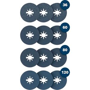 Bosch 12 discos de fibra PRO R574 para amoladoras angulares pequeñas, X-Lock (para acero, acero, Ø mm, accesorio profesional amoladora angular pequeña) Bosch 12 discos de fibra PRO R574 para amoladoras angulares pequeñas, X-Lock (para acero, acero, Ø mm, accesorio profesional amoladora angular pequeña)