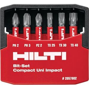 HILTI Juego de puntas S-BSC+ UNI 50/2" IMP (6) Unid: 1 HILTI Juego de puntas S-BSC+ UNI 50/2" IMP (6) Unid: 1