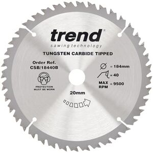 Trend CSB/18440B - Hoja de sierra circular 184mm, 40 dientes Trend CSB/18440B - Hoja de sierra circular 184mm, 40 dientes