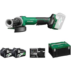 HIKOKI Akku-Winkelschleifer G3613DF (36V, 125mm, Brushless, Spindelarretierung, M14, Zubehör, Ladegerät und 2x 2,5 Ah Akku) HIKOKI Akku-Winkelschleifer G3613DF (36V, 125mm, Brushless, Spindelarretierung, M14, Zubehör, Ladegerät und 2x 2,5 Ah Akku)