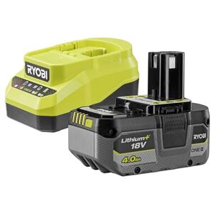 Ryobi Juego de arranque de batería ONE+ de 18 V RC18120A-140XG, incluye 1 batería de 4,0 Ah y cargador de 2,0 A Ryobi Juego de arranque de batería ONE+ de 18 V RC18120A-140XG, incluye 1 batería de 4,0 Ah y cargador de 2,0 A