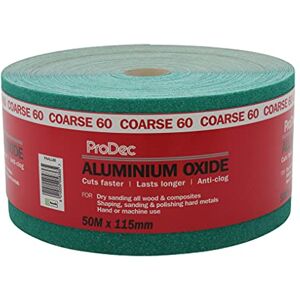 Rollo de papel de lija de óxido de aluminio verde ProDec - Para madera, pintura, metal Rollo de papel de lija de óxido de aluminio verde ProDec - Para madera, pintura, metal