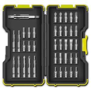 Ryobi RAK40SD Juego de Bits para Atornillar - Juego de 40 Piezas Ryobi RAK40SD Juego de Bits para Atornillar - Juego de 40 Piezas