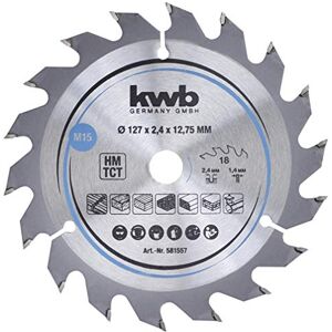 kwb Hoja de sierra circular para madera y madera dura, Cleancut, 127 x 12.75 mm kwb Hoja de sierra circular para madera y madera dura, Cleancut, 127 x 12.75 mm