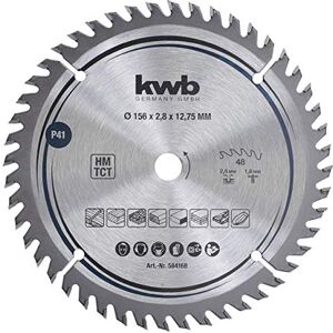 kwb Hoja de sierra circular de carpintero, madera/madera dura, cortes de 156 x 12,7 mm, número alto, 48 dientes Z-48, hoja de sierra de precisión fina, 75 x 30 kwb Hoja de sierra circular de carpintero, madera/madera dura, cortes de 156 x 12,7 mm, número alto, 48 dientes Z-48, hoja de sierra de precisión fina, 75 x 30