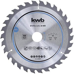 kwb 588257 Hoja de sierra circular para madera y madera dura, Cleancut Hoja de sierra mediana, 216 x 30 mm kwb 588257 Hoja de sierra circular para madera y madera dura, Cleancut Hoja de sierra mediana, 216 x 30 mm
