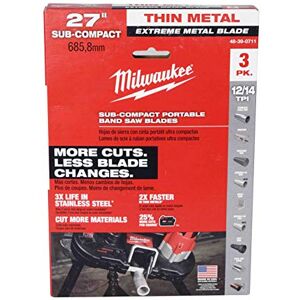 Milwaukee Hoja de sierra cinta 687,57mm 12/14Tpi 3uds Prem. Bandsaw Blade 687,57x12/14-3pc Milwaukee Hoja de sierra cinta 687,57mm 12/14Tpi 3uds Prem. Bandsaw Blade 687,57x12/14-3pc
