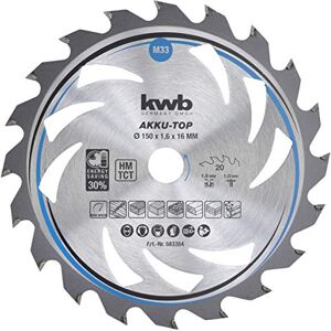 kwb Hoja de sierra circular, Corte fino con batería, 150 x 16 mm kwb Hoja de sierra circular, Corte fino con batería, 150 x 16 mm