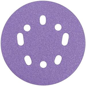 Trend Discos de lija de circonio de 125 mm para lijadora órbital aleatoria, grano 80, , paquete de 50 Trend Discos de lija de circonio de 125 mm para lijadora órbital aleatoria, grano 80, , paquete de 50