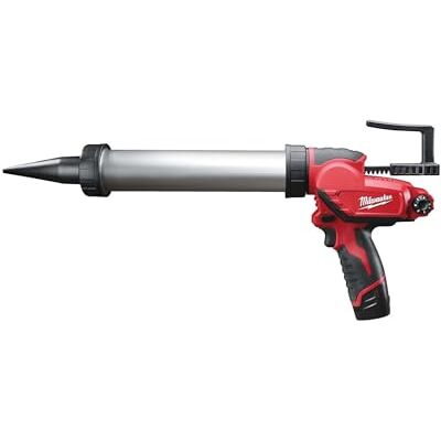 Milwaukee Pistola de químicos 1 batería M12 Li Ion 2,0Ah, con tubo transparente de 400ml, díal compatible e interruptor electrónico variable y caja de cartón Milwaukee Pistola de químicos 1 batería M12 Li Ion 2,0Ah, con tubo transparente de 400ml, díal compatible e interruptor electrónico variable y caja de cartón