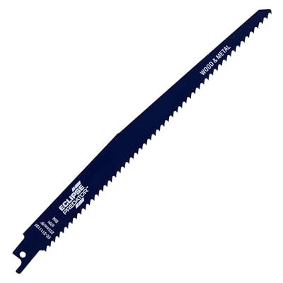 ECLIPSE Professional Tools Cuchillas de sierra alternativa Predator bimetálicas de 225 mm x 6 TPI para cortar madera y metal (paquete de 5) ECLIPSE Professional Tools Cuchillas de sierra alternativa Predator bimetálicas de 225 mm x 6 TPI para cortar madera y metal (paquete de 5)