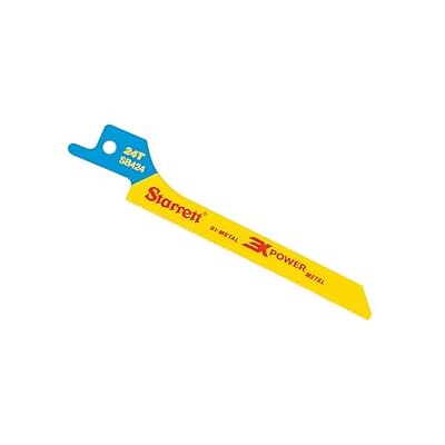Starrett Hoja de sierra de vaivén bimetálica (desplazamiento) 100 mm/4 pulgadas 24TPI Corte de metal (paquete de 5 hojas) Starrett Hoja de sierra de vaivén bimetálica (desplazamiento) 100 mm/4 pulgadas 24TPI Corte de metal (paquete de 5 hojas)