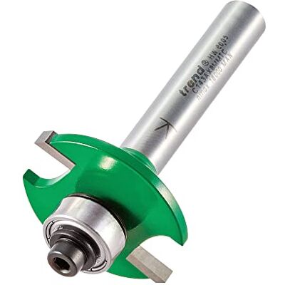 Trend CraftPro, vástago de 8 mm, Broca de cortador de enrutador ranurado de una pieza, de 31,8 mm de diámetro, longitud de corte de 3 mm, cojinete de 9,5 mm, punta de carburo de tungsteno, Trend CraftPro, vástago de 8 mm, Broca de cortador de enrutador ranurado de una pieza, de 31,8 mm de diámetro, longitud de corte de 3 mm, cojinete de 9,5 mm, punta de carburo de tungsteno,