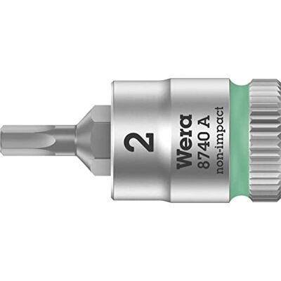 Wera vaso de punta hexagonal con arrastre de 1/4“, 8740 a, turquesa, 2.0 x 28 mm Wera vaso de punta hexagonal con arrastre de 1/4“, 8740 a, turquesa, 2.0 x 28 mm