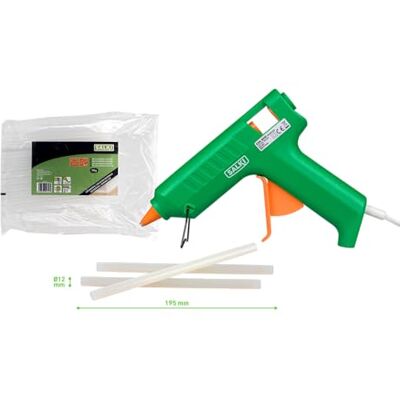 salki Pack Básico Pistola de Cola Termofusible 80W ESK + Bolsa de 1 kg de Barras Adhesivas – Pack Pistola de Silicona Caliente Alta Potencia para Bricolaje y Reparaciones salki Pack Básico Pistola de Cola Termofusible 80W ESK + Bolsa de 1 kg de Barras Adhesivas – Pack Pistola de Silicona Caliente Alta Potencia para Bricolaje y Reparaciones